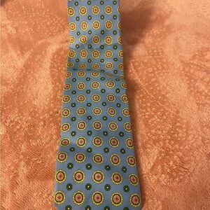 The Tie Bar Blue and Yellow Patterned Tie